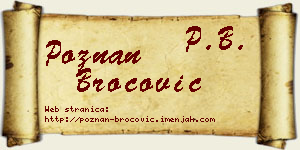 Poznan Broćović vizit kartica